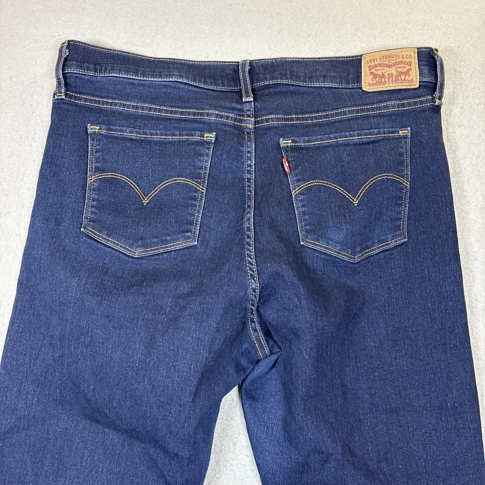 Levi Strauss 314‎ Shaping Straight Dark Denim Jeans Women 33X31